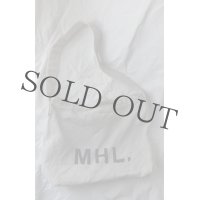 MHL,リネン麻　ロゴ　２WAYバッグ
