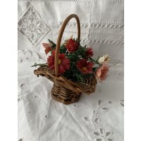 ミニバスケット造花つき