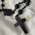 画像8: ロザリオ　十字架ネックレス　黒
