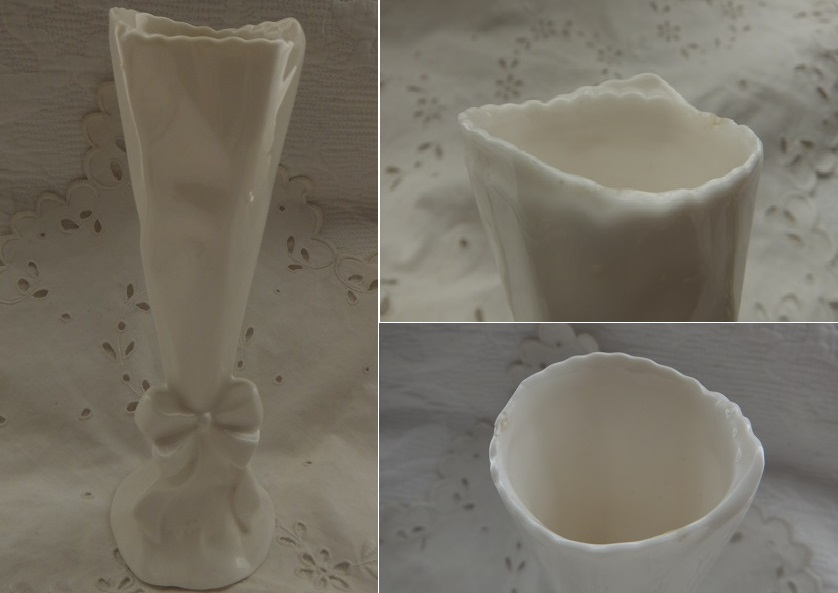 画像: 白いリボン花瓶