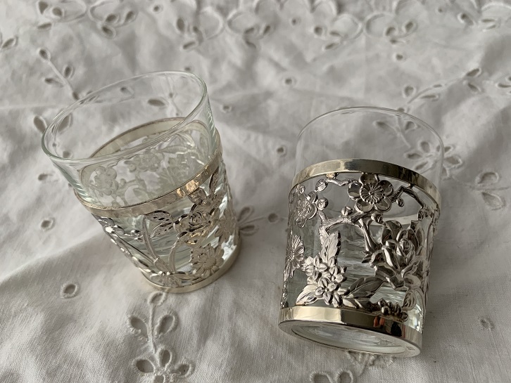 画像: reserve　銀製　花透かしショットグラス2個セット